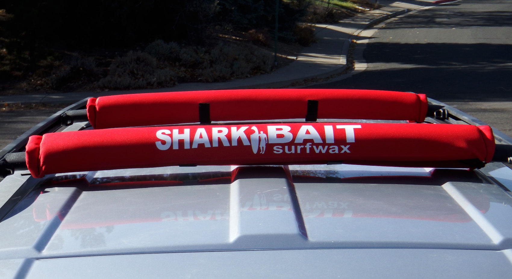30" SHARKBAIT rack pads RED for 1-11/8 inch wide cross bars For SUP & Surfboards 